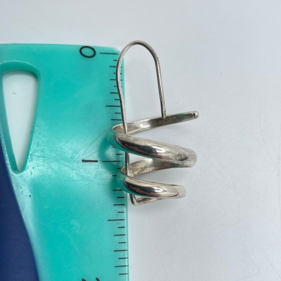 Sterling Spiral Earrings - Picture 4 of 5